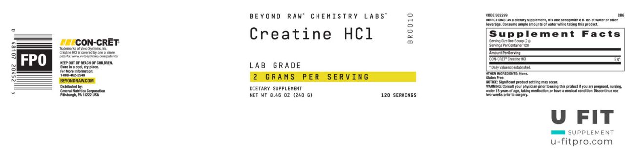 کراتین اچ سی ال بیوند راو جی ان سی BEYOND RAW CHEMISTRY LABS Creatine HCL 1 کراتین اچ سی ال بیوند راو جی ان سی BEYOND RAW CHEMISTRY LABS Creatine HCL فروشگاه یوفیت u-fitpro
