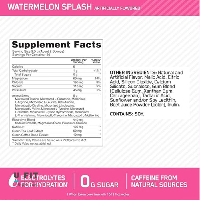 اسنشیال آمینو انرژی الکترولیت اپتیموم نوتریشن Essential Amino Energy Electrolytes Optimum nutrition - Image 2