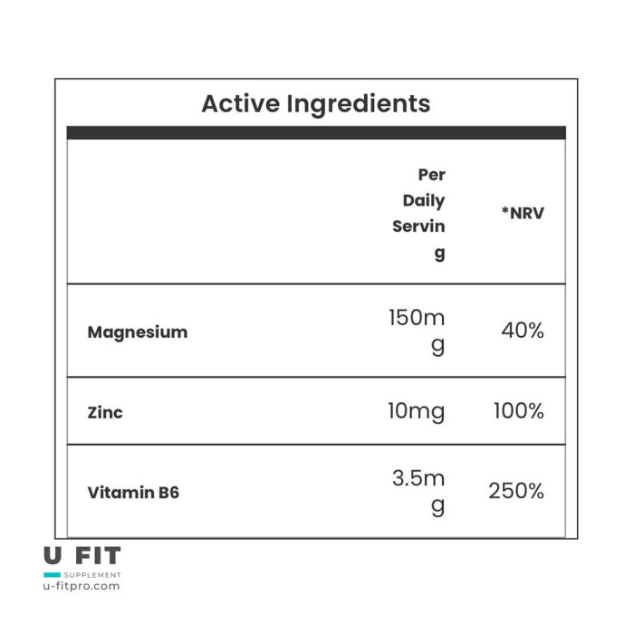 زد ام ای مای ویتامینز ZMA Myvitamins - Image 2