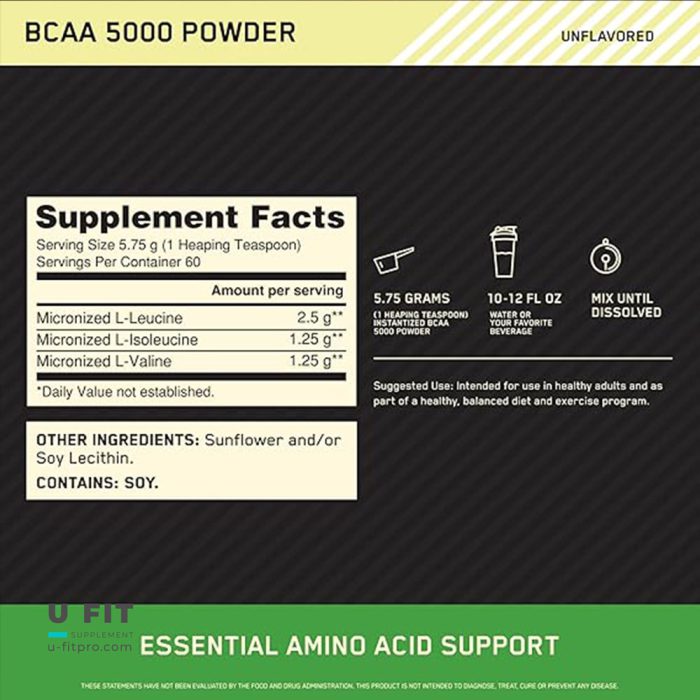 بی سی ای ای اینستانتایزد پودری اپتیموم نوتریشن BCAA Instantized 5000 Powder Optimum Nutrition - Image 3