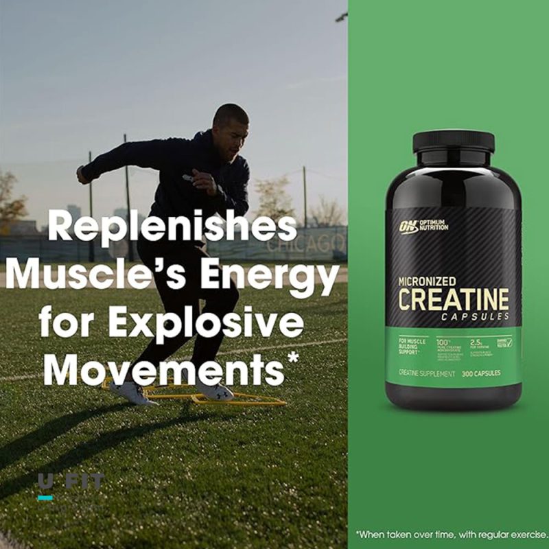 کراتین مونوهیدرات میکرونایز کپسول اپتیموم نوتریشن Creatine Micronized Capsules Optimum Nutrition 1 reyyh
