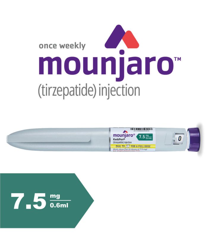 آمپول مانجارو (مونجارو) دوز 7.5 میل گرم کوییک پن Mounjaro 7.5 mg KwikPen 7 Mounjaro 7.5mg 1