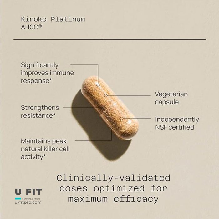 کپسول تقویت سیستم ایمنی ای اچ سی سی پلاتینیوم کینوکو AHCC Kinoko platinum - Image 2