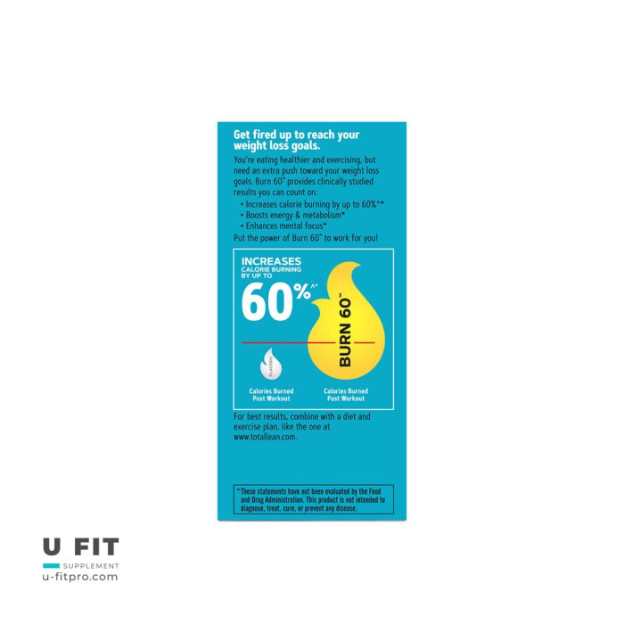 چربی سوز برن 60 توتال لین جی ان سی Burn 60 Total Leane GNC - Image 3
