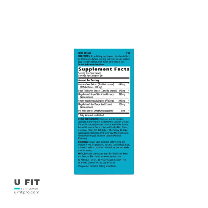 چربی سوز برن 60 توتال لین جی ان سی Burn 60 Total Leane GNC - Image 2