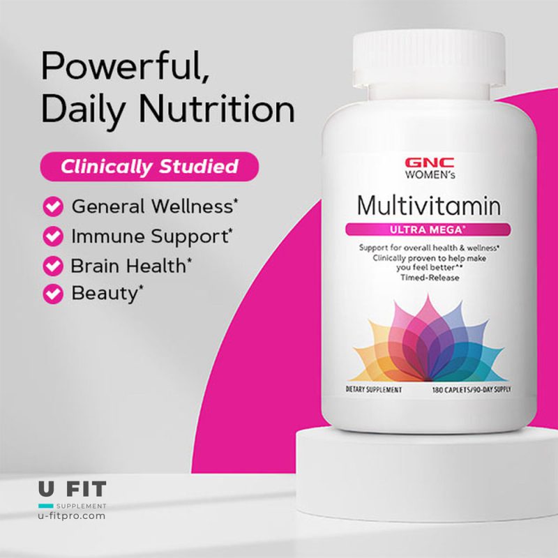 مولتی ویتامین الترا مگا زنان جی ان سی Multivitamin Ultra Mega Women GNC 1