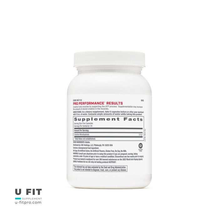 قیمت و خرید کراتین مونوهیدرات کپسولی جی ان سی | Creatine Monohydrate Capsules GNC از u-fitpro