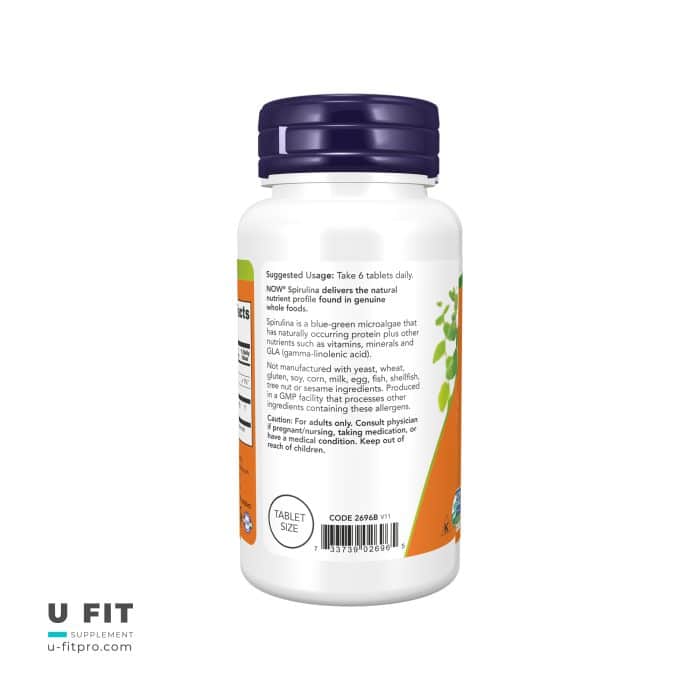 اسپیرولینا 500 میلی‌گرم ناوفودز | Spirulina 500 mg Nowfoods - Image 4