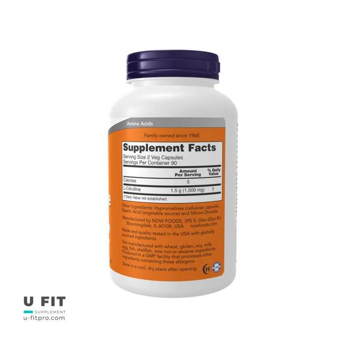 سيترولين ٧٥٠ ميليگرم ناوفودز | https://u-fitpro.com