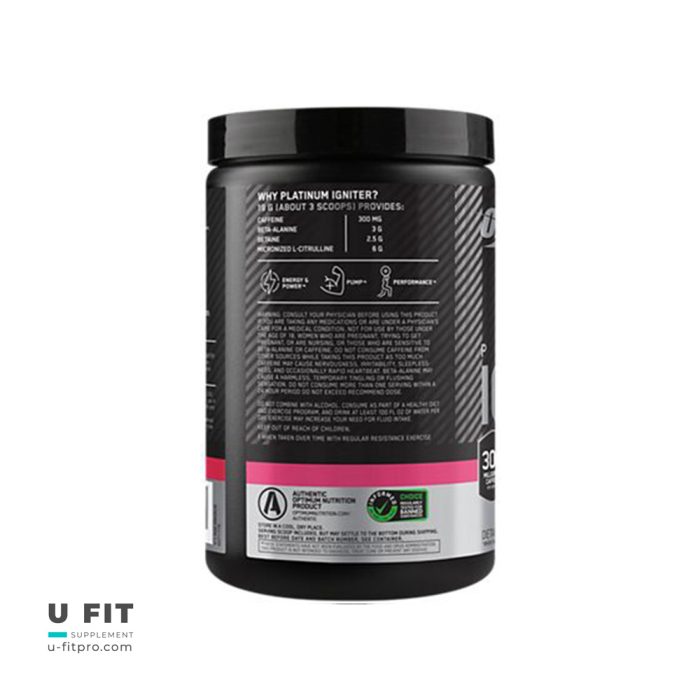 پمپ پلاتینیوم ایگنایتر اپتیموم نوتریشن | Platinum Igniter Optimum Nutrition - Image 2