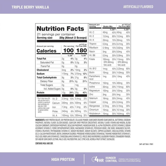 پودر جايگزين غذا اسليم فست پروتئين بالا ٢١ سروينگ | فروشگاه https://u-fitpro.com