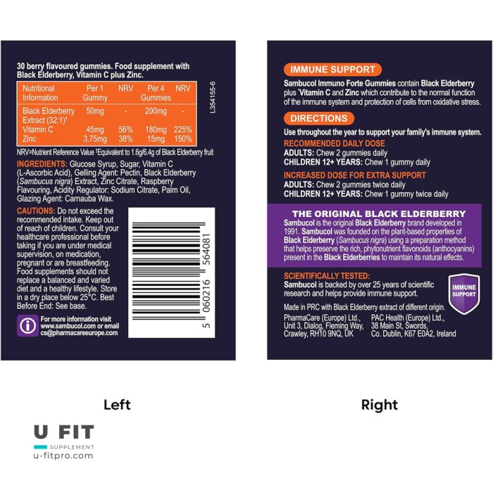 پاستیل ایمونو فورت تقویت ایمنی سامباکول | فروشگاه https://u-fitpro.com