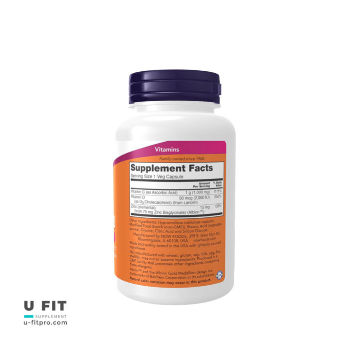 ویتامین C 1000 زینک D3 ناو فودز | فروشگاه https://u-fitpro.com