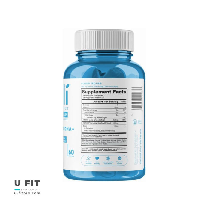 پاستیل اشواگاندا و ویتامین D زیرو بدون قند گلی | فروشگاه https://u-fitpro.com/