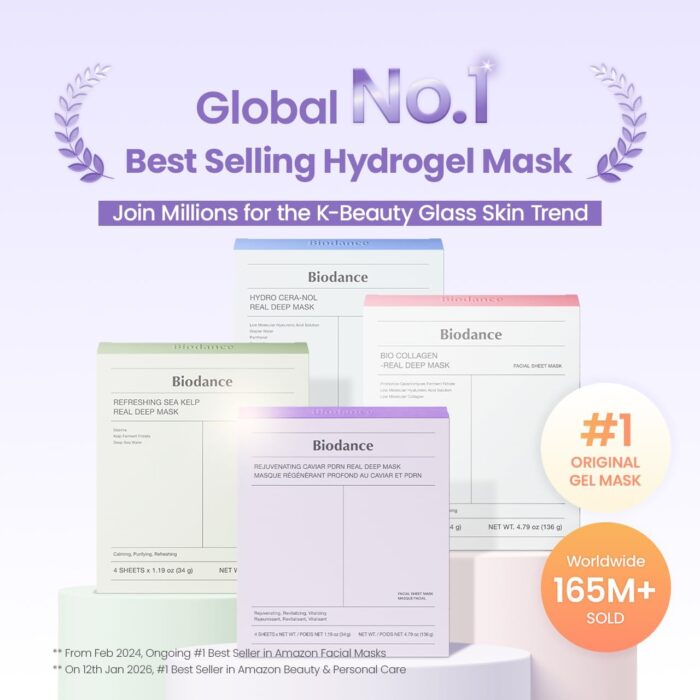 ماسک ورقه ای بنفش PDRN کلاژن ساز ترمیم و بازسازی بایودنس | BIODANCE Rejuvenating Caviar PDRN Real Deep Mask - Image 4
